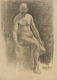 Emil Alexay-Olexák – Study of Male Nud 
