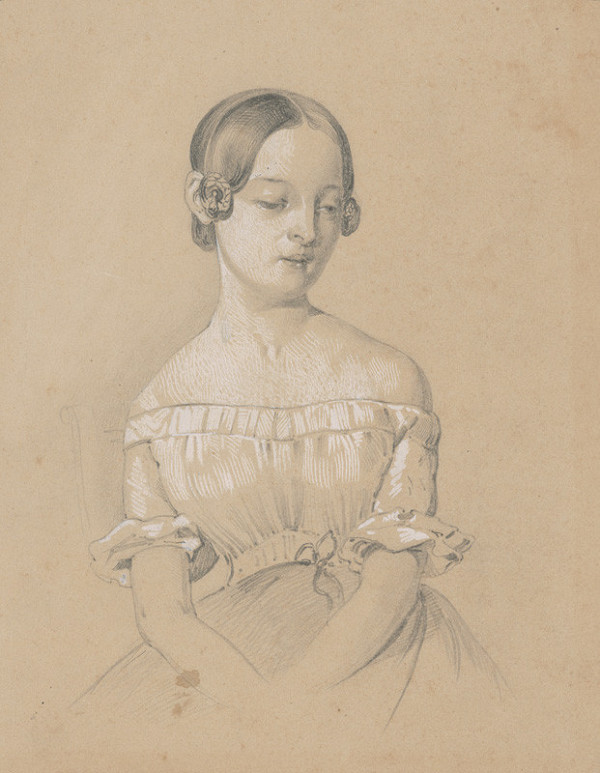 Friedrich Carl von Scheidlin – Mladé dievčatko v dekoltovaných šatách 
