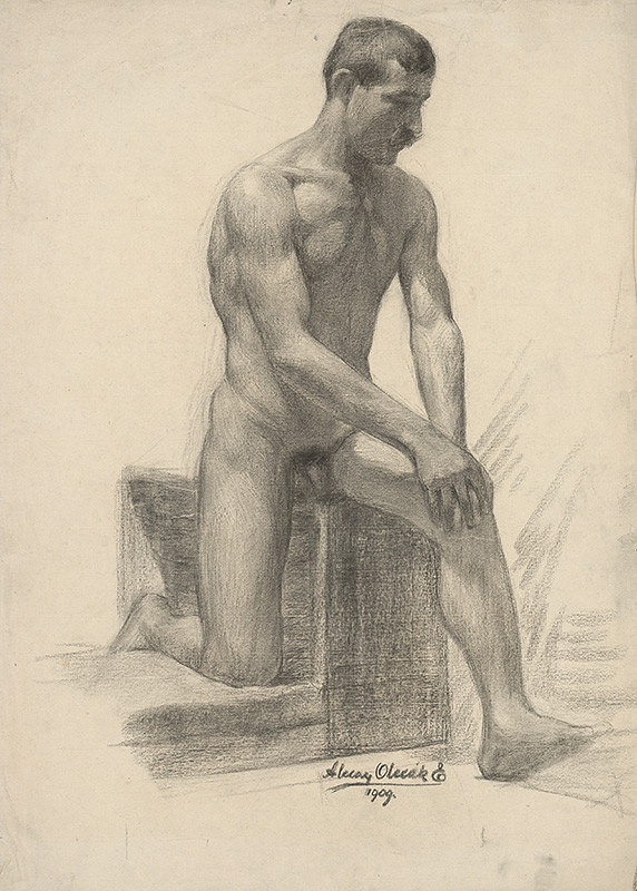 Emil Alexay-Olexák – Study of Male Nude