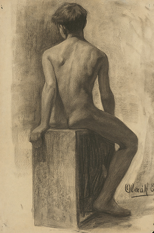 Emil Alexay-Olexák – Study of a Seated Boy