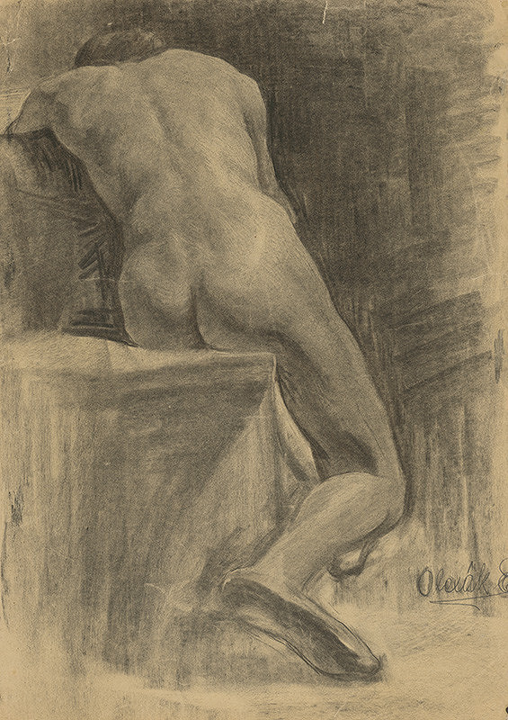 Emil Alexay-Olexák – Study of a Seated Man