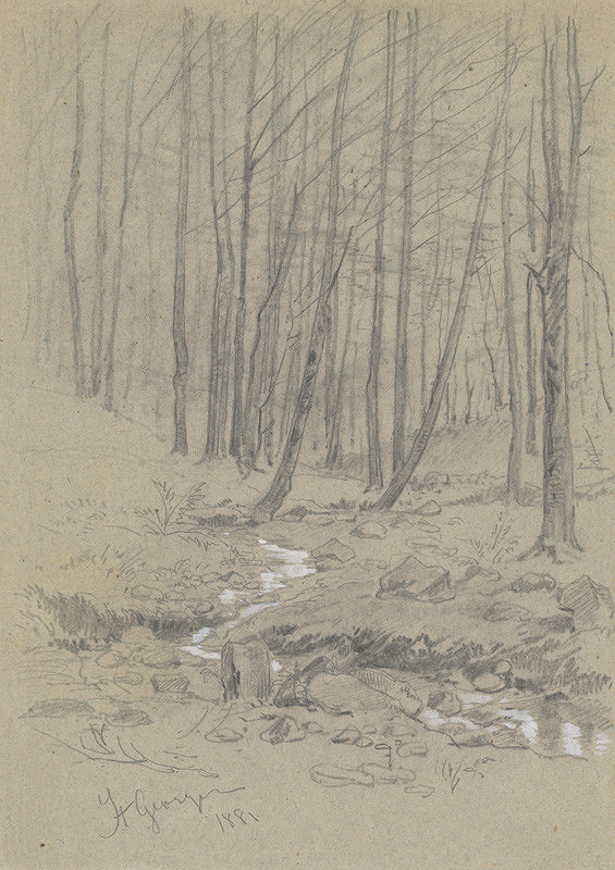 Friedrich Carl von Scheidlin – Potôčik v lese