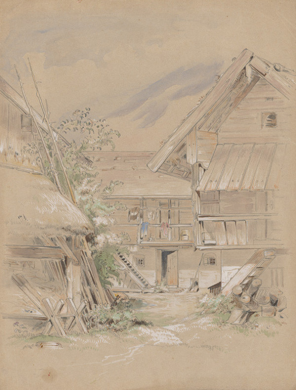 Friedrich Carl von Scheidlin – Corner of a Village Yard