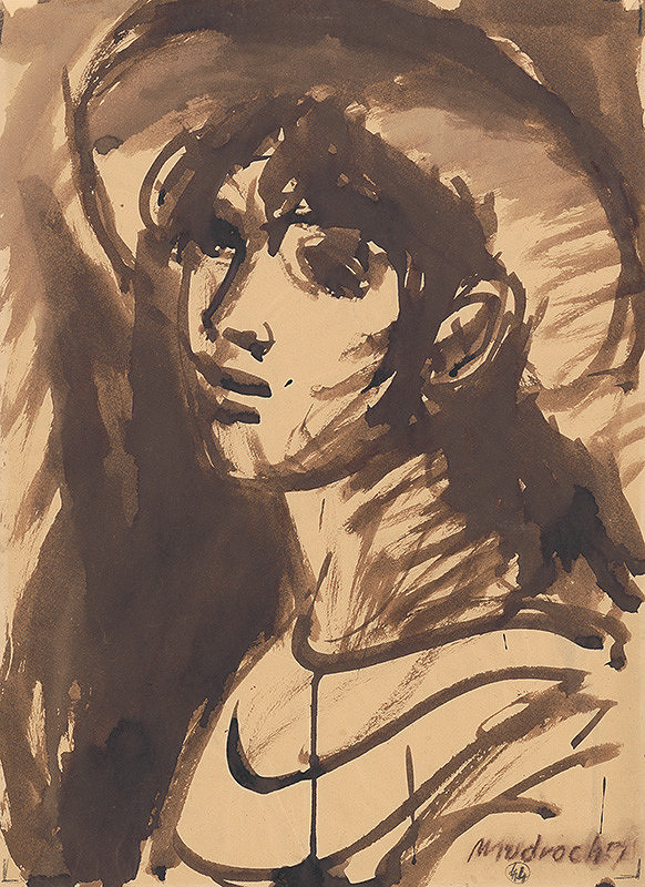 Ján Mudroch – Head of a Girl in a Hat 