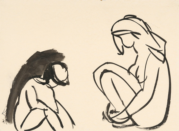 Jozef Kostka – A Girl with a Boy on the Beach 