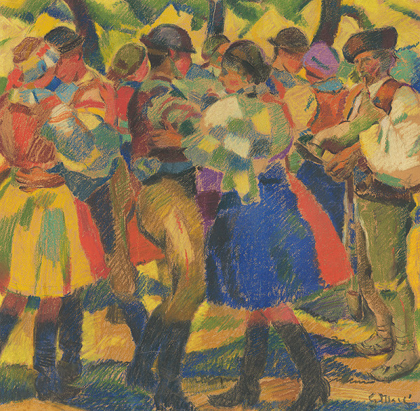 Gustáv Mallý – Štúdia k obrazu Svadba I. 