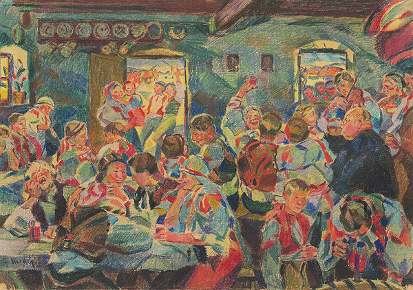 Gustáv Mallý – Study for the Painting Wedding II.