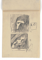 Zolo Palugyay – Kompozičná štúdia I. II. na jednom liste papiera 