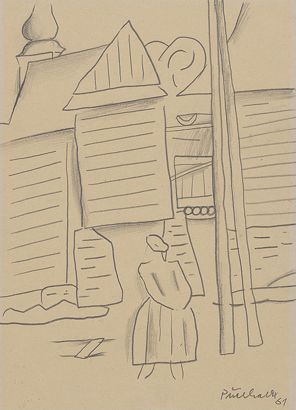 Ever Púček – Woman from behind the Cottage 