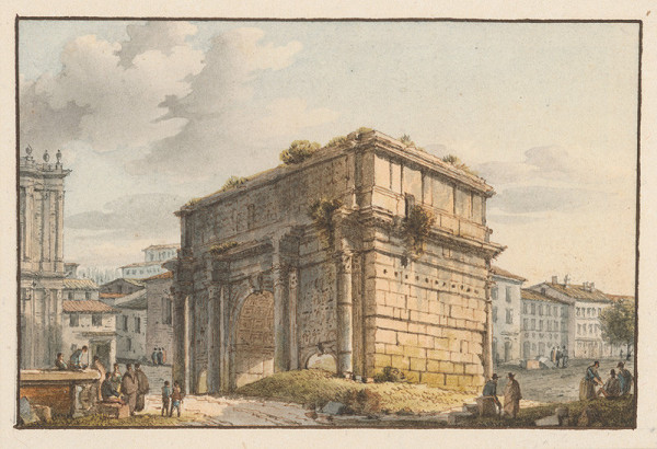 Taliansky maliar z 18. storočia – Víťazný oblúk v Ríme