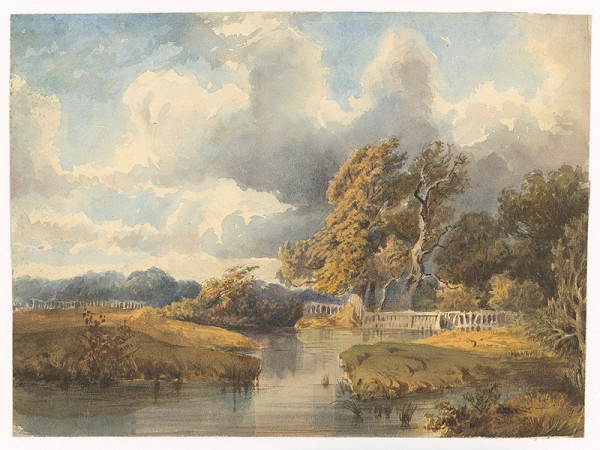 Ladislav Mednyánszky, Johann Jakob Ulrich – Lake in a Swiss Park