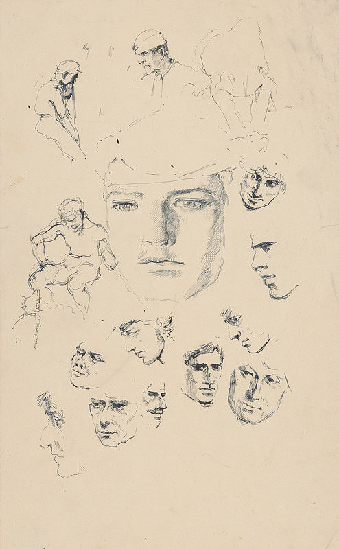 Ladislav Mednyánszky – Head Studies 