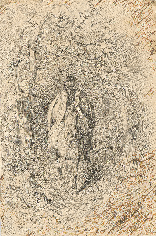 Ladislav Mednyánszky – Juhász na koni 