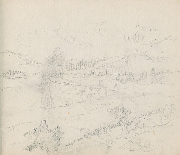 Gustáv Mallý – Skicár so 17. listami - V krajine 