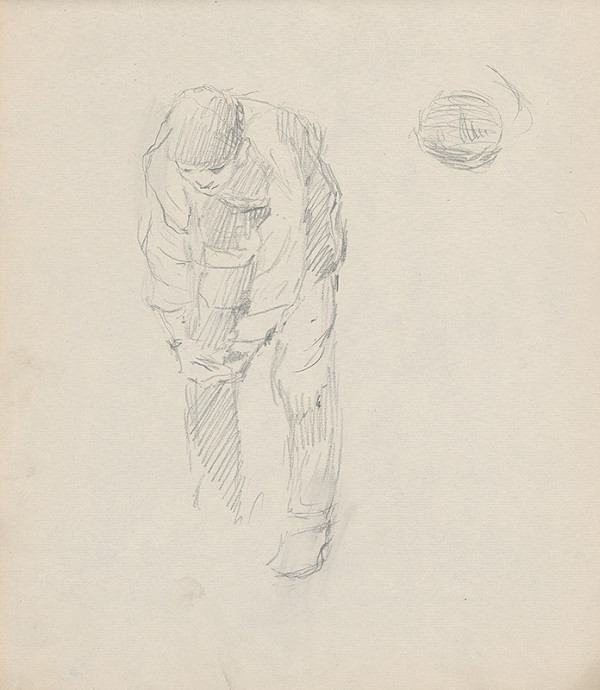 Gustáv Mallý – Skicár so 17. listami - Muž 