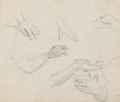 Gustáv Mallý – Skicár so 17. listami - Štúdie rúk 