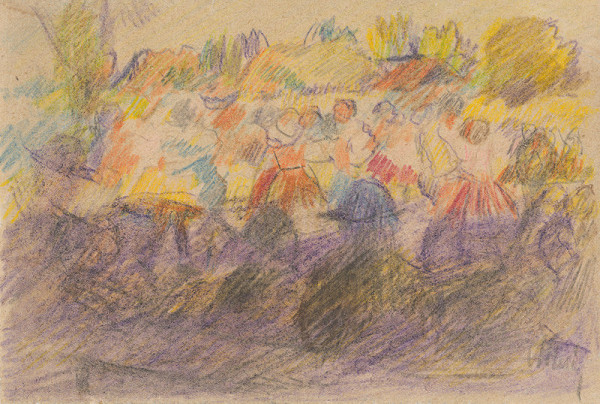 Gustáv Mallý – Štúdia k obrazu Slovenská svadba 