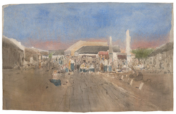 Ladislav Mednyánszky – Trh v Szolnoku 