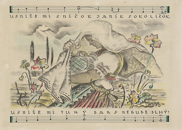 Martin Benka – Usniže mi, sníčok... Ilustrácia k slov.uspávanke - VIII. 