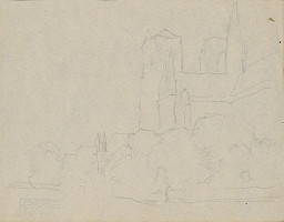 Július Koreszka – Study of a Temple 
