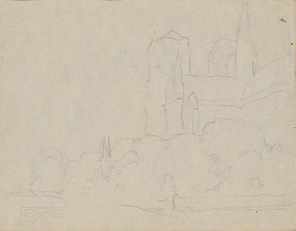Július Koreszka – Study of a Temple 