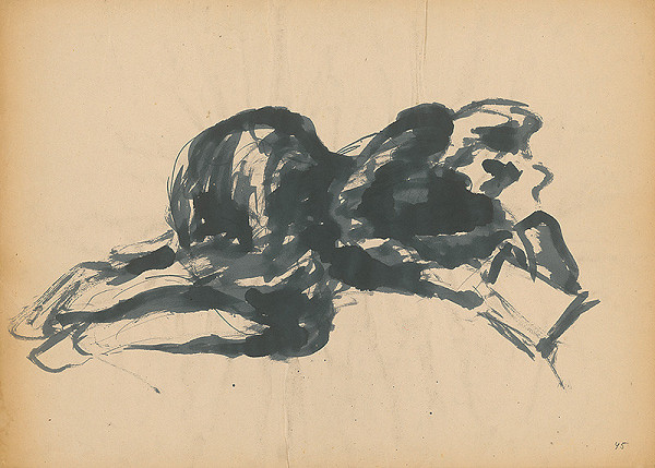 Rudolf Uher – Ležiaca s knihou 