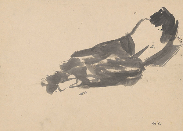 Rudolf Uher – Reclining Nude from the Back