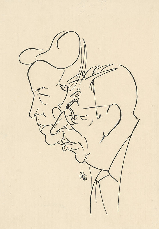 Ľubomír Kellenberger – Karikatúra Jeana Paula Sartra a Simone de Beauvoir