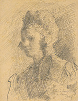 Elemír Halász-Hradil – Žena v čepci 