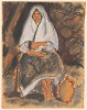 Zolo Palugyay – Seated Girl with a Jug 