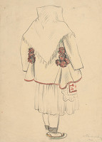 Karol Ondreička – Štúdia ženy v kožuchu 