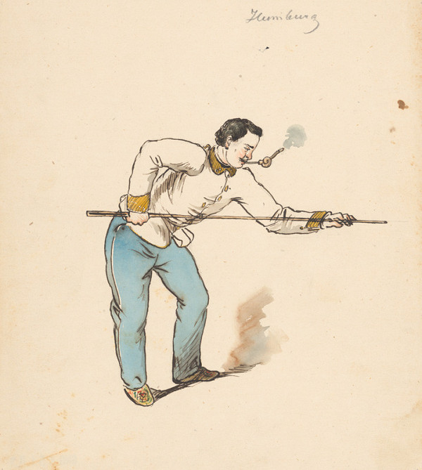 Friedrich Carl von Scheidlin – While Playing Billiard 