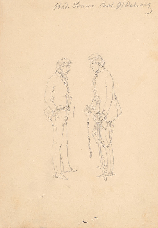 Friedrich Carl von Scheidlin – Study of Two Soldiers