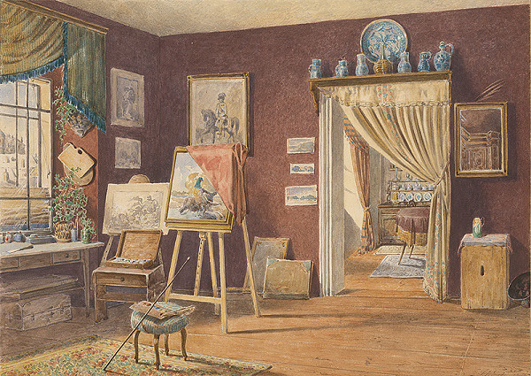 Friedrich Carl von Scheidlin – Pohľad do umelcovho ateliéru