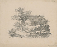 Henriette Jetti Wittmann – Standing Woman in front of a Wooden House 