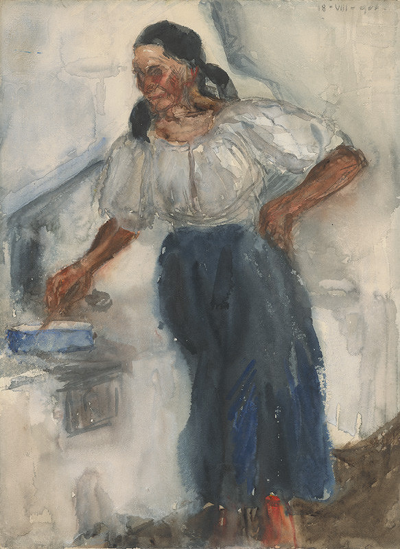 Miloš Jiránek – Žena pri peci