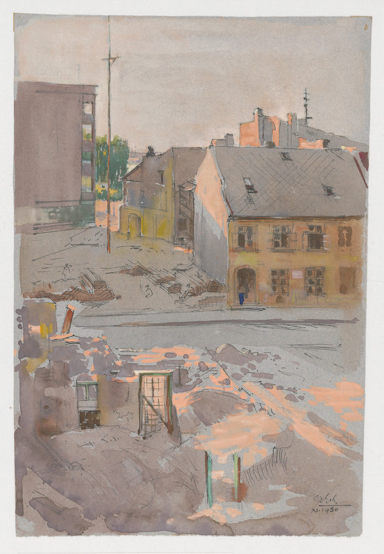 Maximilián Schurmann – Motív zo starej Bratislavy 