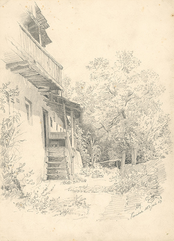 Vojtech Angyal – House with a Balcony in a Garden