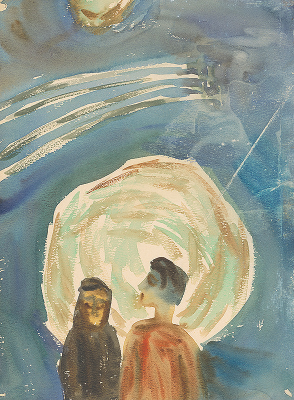 Ervín Semian – Two Figures with the Sun