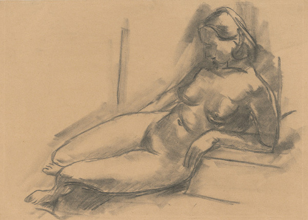 Eugen Nevan – Nude on a Sofa