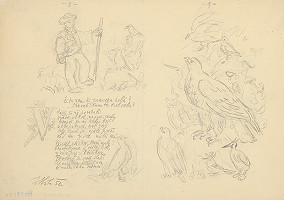 Jan Hála – IV. Study for the Illustrations of Maroško in Vtáčikovo 