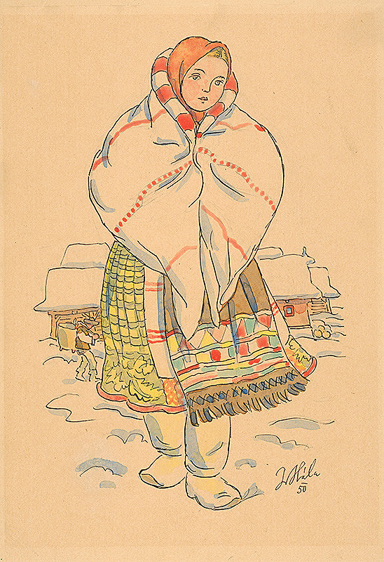 Jan Hála – Girl in a Folk Costume
