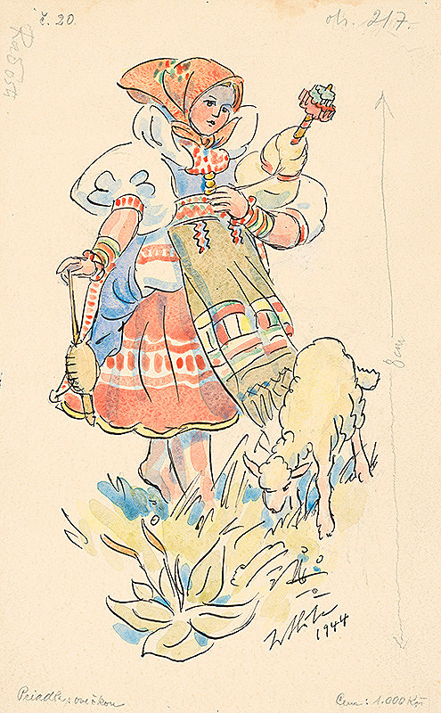 Jan Hála – Spinner with a Sheep