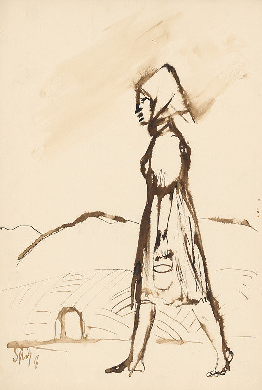 Ernest Špitz – Study of a Woman from Závodie 