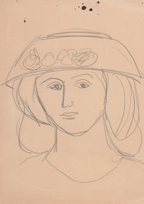 Eugen Nevan – Head of a Girl in a Hat