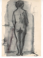 Ernest Špitz – Stojaci ženský akt zozadu  