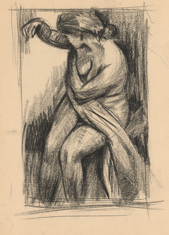 Ernest Špitz – Woman with a Drapery 