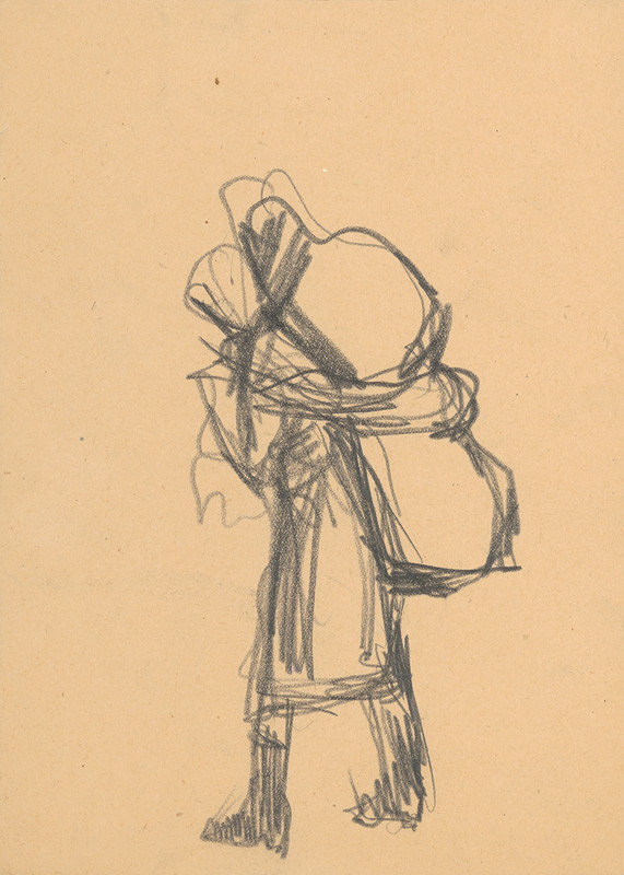 Ernest Špitz – Woman with a Hamper on her Back 