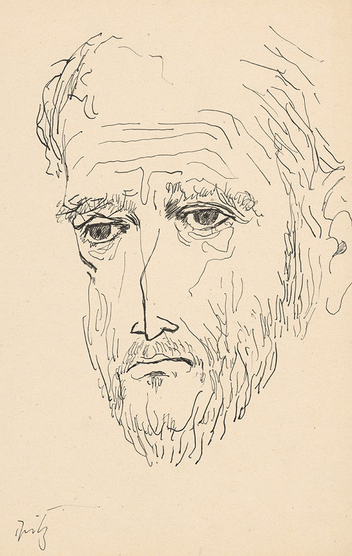 Ernest Špitz – Hlava muža s bradou