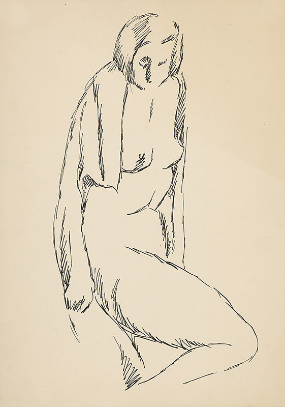 Eugen Nevan – Žena s drapériou II. 